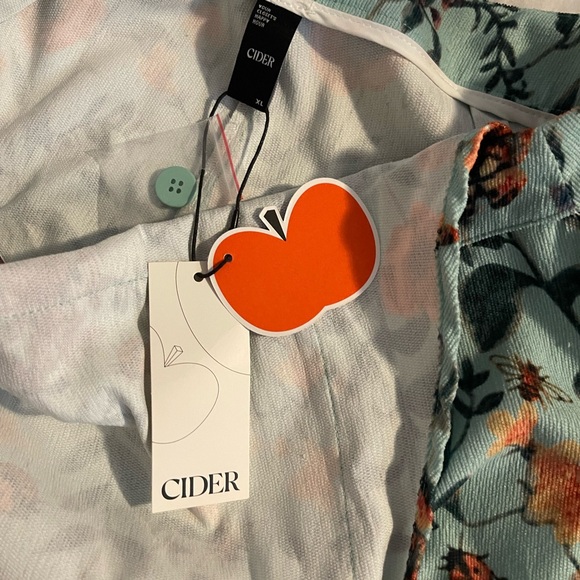 NWT/Cider Mint Floral Pinafore Romper - Picture 7 of 8